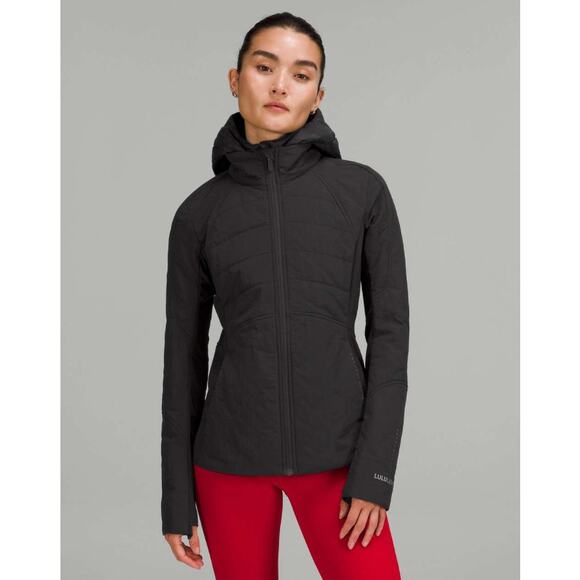 Lululemon Another Mile PrimaLoft Jacket Women's Size 10 Black Active *No Hood* - Picture 1 of 11